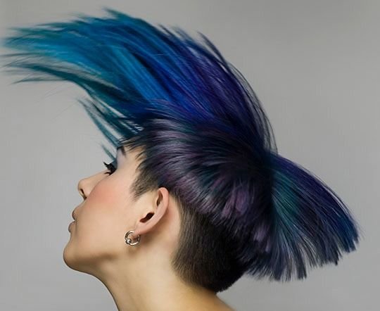 Необычный цвет волос - фото окрашивания в нестандартные, странные и неординарные оттенки