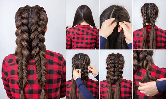 Объемные косы на длинные и средние волосы: 20 фото-идей и пошаговая инструкция