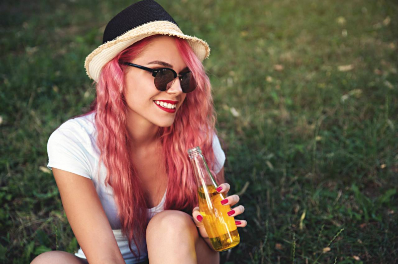 Персиковый цвет волос: 31 фото-идея и лучшие краски